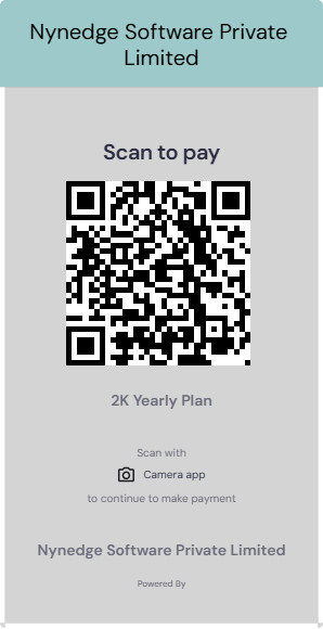 Scan QR code to pay ₹2,000